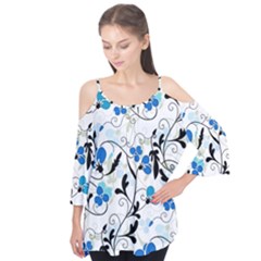 Floral Pattern Flutter Tees