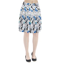 Floral Pattern Pleated Skirt