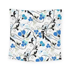 Floral Pattern Square Tapestry (small) by Valentinaart