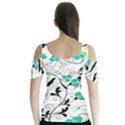 Floral pattern Butterfly Sleeve Cutout Tee  View2