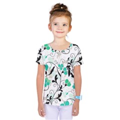 Floral Pattern Kids  One Piece Tee