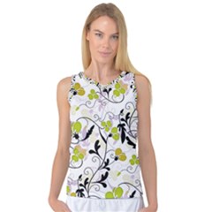 Floral Pattern Women s Basketball Tank Top by Valentinaart