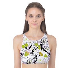 Floral Pattern Tank Bikini Top