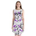 Floral pattern Sleeveless Chiffon Dress   View1