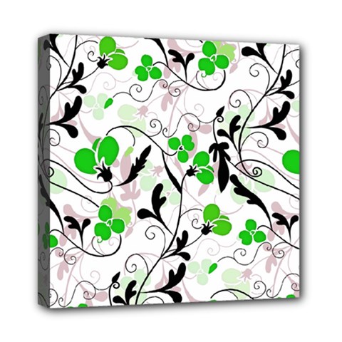 Floral Pattern Mini Canvas 8  X 8  by Valentinaart