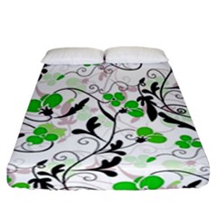 Floral Pattern Fitted Sheet (california King Size)