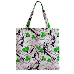 Floral Pattern Zipper Grocery Tote Bag by Valentinaart