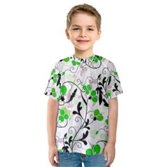 Floral Pattern Kids  Sport Mesh Tee