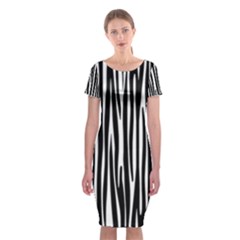 Zebra Pattern Classic Short Sleeve Midi Dress by Valentinaart