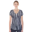 Zebra pattern Short Sleeve Front Detail Top View1