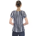 Zebra pattern Short Sleeve Front Detail Top View2