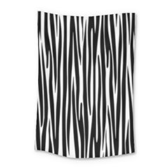 Zebra Pattern Small Tapestry by Valentinaart