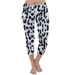 Animal Print Capri Winter Leggings  by Valentinaart