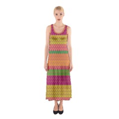 Pattern Sleeveless Maxi Dress