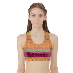 Pattern Sports Bra With Border