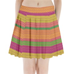 Pattern Pleated Mini Skirt