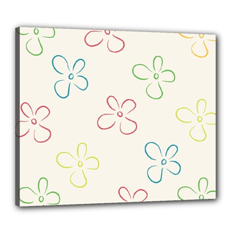 Flower Background Nature Floral Canvas 24  X 20 