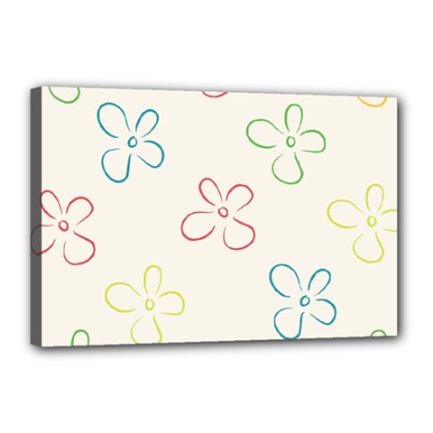 Flower Background Nature Floral Canvas 18  X 12 