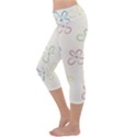 Flower Background Nature Floral Capri Yoga Leggings View2