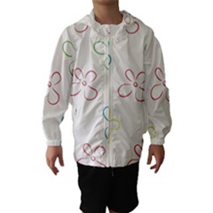 Flower Background Nature Floral Hooded Wind Breaker (kids)