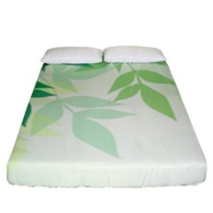 Spring Leaves Nature Light Fitted Sheet (king Size)