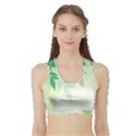 Spring Leaves Nature Light Sports Bra with Border View1