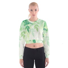 Spring Leaves Nature Light Women s Cropped Sweatshirt