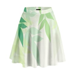 Spring Leaves Nature Light High Waist Skirt