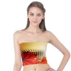 Background Leaves Dry Leaf Nature Tube Top by Simbadda