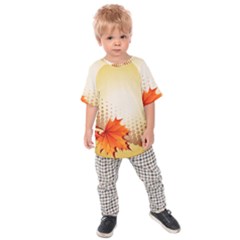 Background Leaves Dry Leaf Nature Kids  Raglan Tee