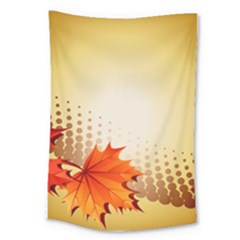 Background Leaves Dry Leaf Nature Large Tapestry by Simbadda