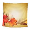 Background Leaves Dry Leaf Nature Square Tapestry (Large) View1