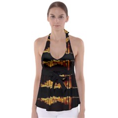 Waste Incineration Incinerator Babydoll Tankini Top by Simbadda