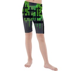 Binary Binary Code Binary System Kids  Mid Length Swim Shorts by Simbadda