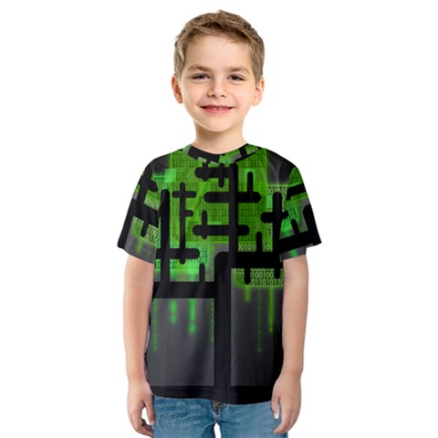 Binary Binary Code Binary System Kids  Sport Mesh Tee by Simbadda