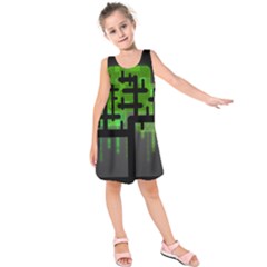 Binary Binary Code Binary System Kids  Sleeveless Dress by Simbadda