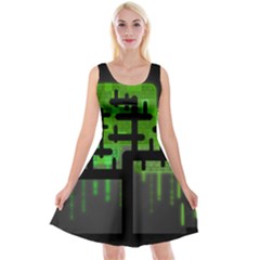 Binary Binary Code Binary System Reversible Velvet Sleeveless Dress by Simbadda