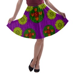 Buddha Blessings Fantasy A-line Skater Skirt