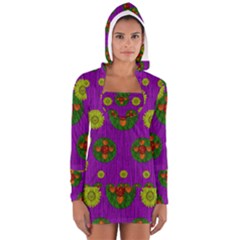 Buddha Blessings Fantasy Women s Long Sleeve Hooded T-shirt by pepitasart