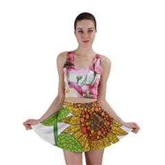 Sunflowers Flower Bloom Nature Mini Skirt