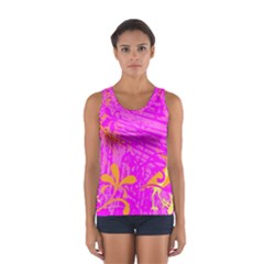 Spring Tropical Floral Palm Bird Women s Sport Tank Top  by Simbadda