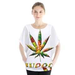 Marijuana Leaf Bright Graphic Blouse