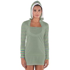 Mardi Gras  Women s Long Sleeve Hooded T-shirt