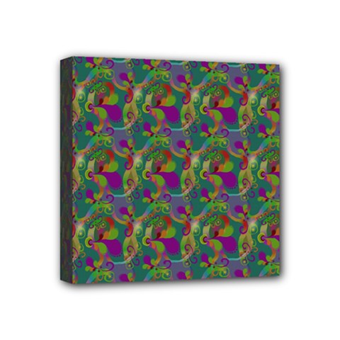 Pattern Abstract Paisley Swirls Mini Canvas 4  X 4 