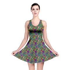 Pattern Abstract Paisley Swirls Reversible Skater Dress by Simbadda