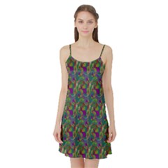 Pattern Abstract Paisley Swirls Satin Night Slip