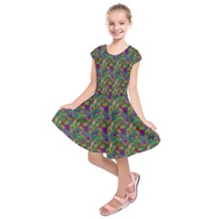 Pattern Abstract Paisley Swirls Kids  Short Sleeve Dress