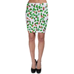 Leaves True Leaves Autumn Green Bodycon Skirt by Simbadda