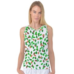 Leaves True Leaves Autumn Green Women s Basketball Tank Top by Simbadda