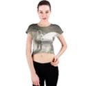 Astronaut Space Travel Space Crew Neck Crop Top View1